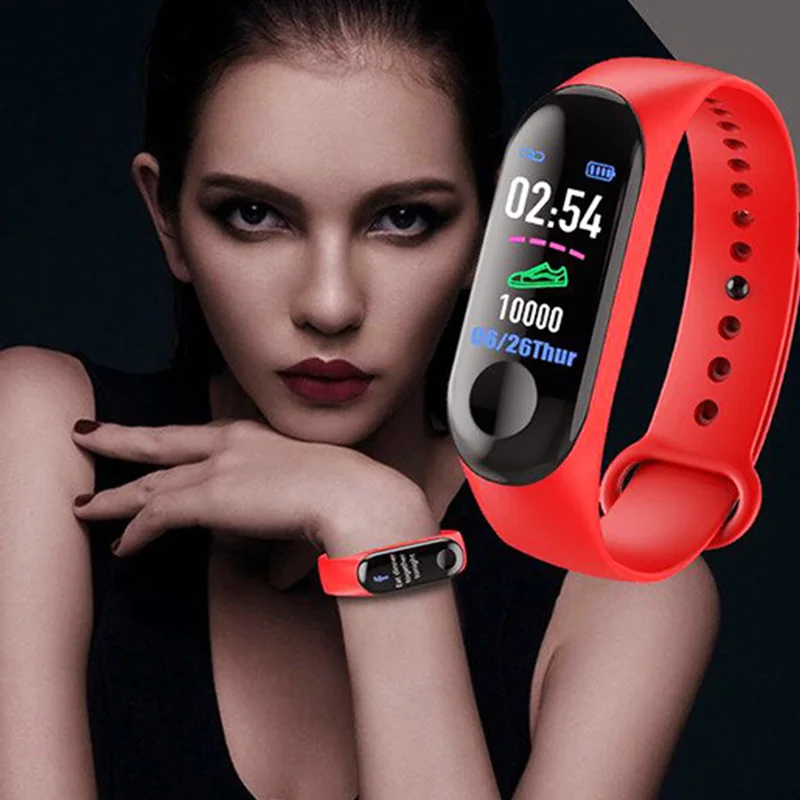 

M3 Plus color screen Bluetooth smart hand ring heart rate meter 3 meters lower blood pressure 3 hand ring music live