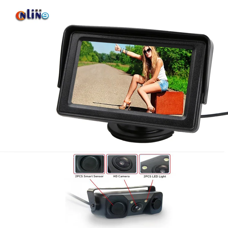 Car electronics 4 3 TFT LCD Rearview Car Mirror Monitor Night vision Auto Video Parking Sensor