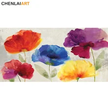 

Hot Wall Art Picture Posters Elegant Colorful Flower Canvas Paintings Prints On Canvas For Living Room Home Decoration No Frame