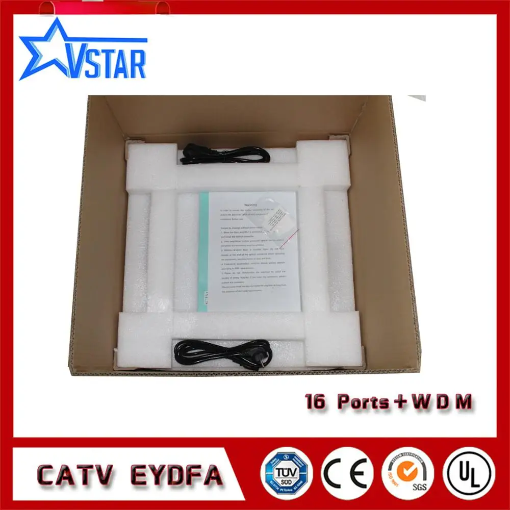CATV highpower EDFA/EYDFA с WDM для FTTX pon 20dBm каждый порт