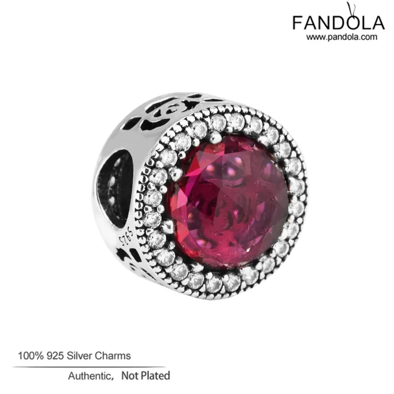 

Belle's Radiant Rose Charm 925 Sterling Silver Bead Fits Original Bracelet Cubic Zirconia Beads for Jewelry Making kralen