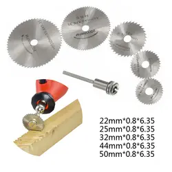 Мини HSS круговой режущие диски роторный инструмент резка диски оправки для металла резак набор электроинструментов