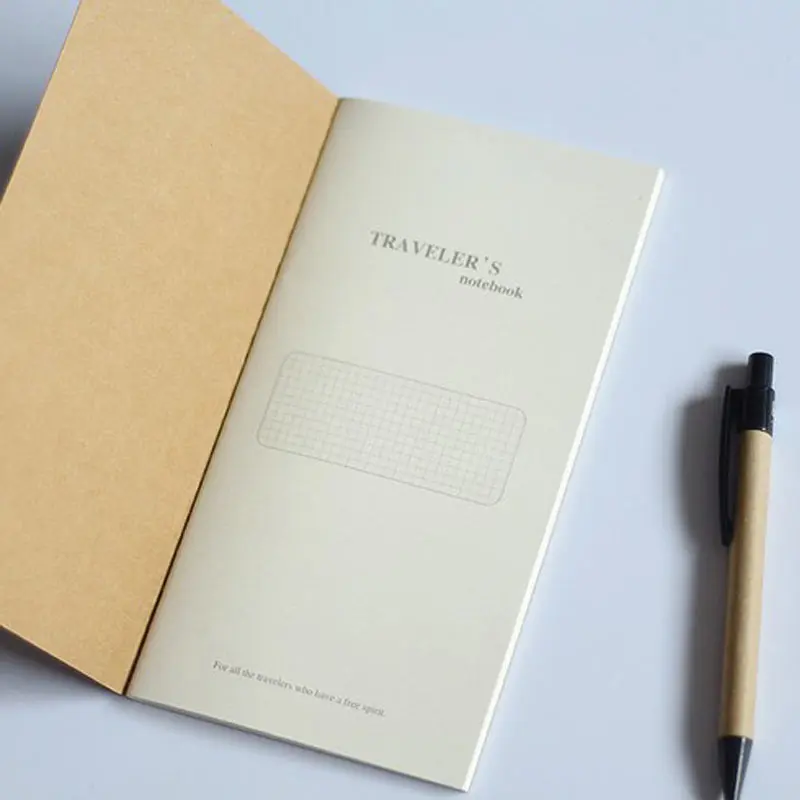 Стандартный/карманный блокнот из крафт бумаги пустой дневник многоразовый для