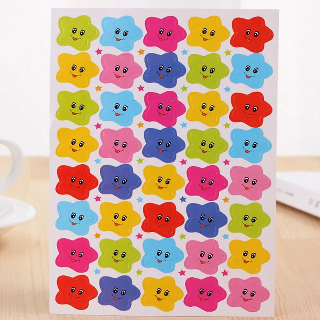 10pcs 400 smile stars decal school children kids teacher label reward