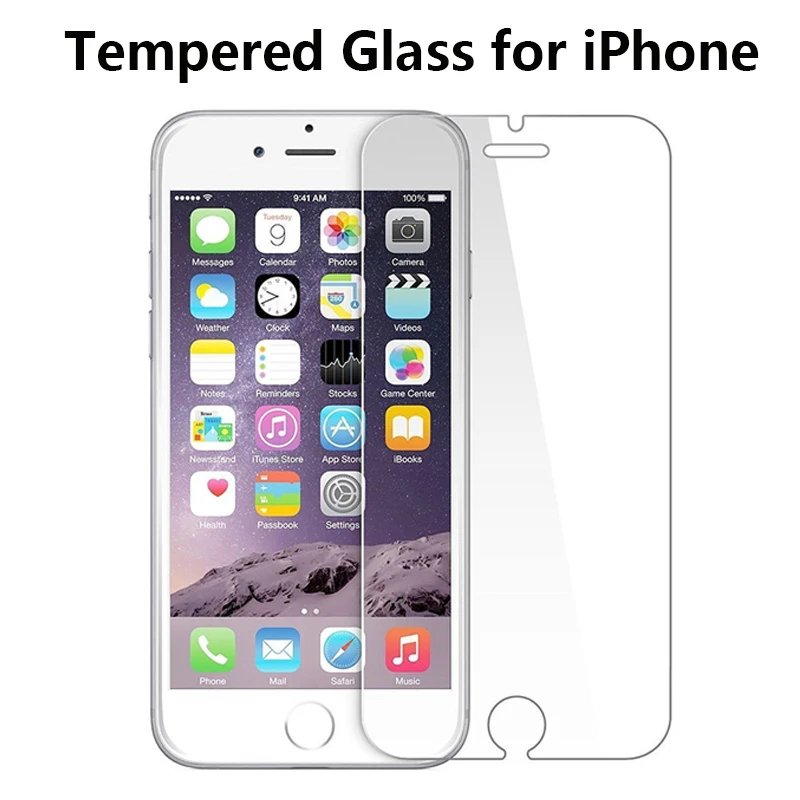 Закаленное стекло для iPhone 5S 6 6S 7 8 Plus X XR XS max защита экрана Защитное защитная