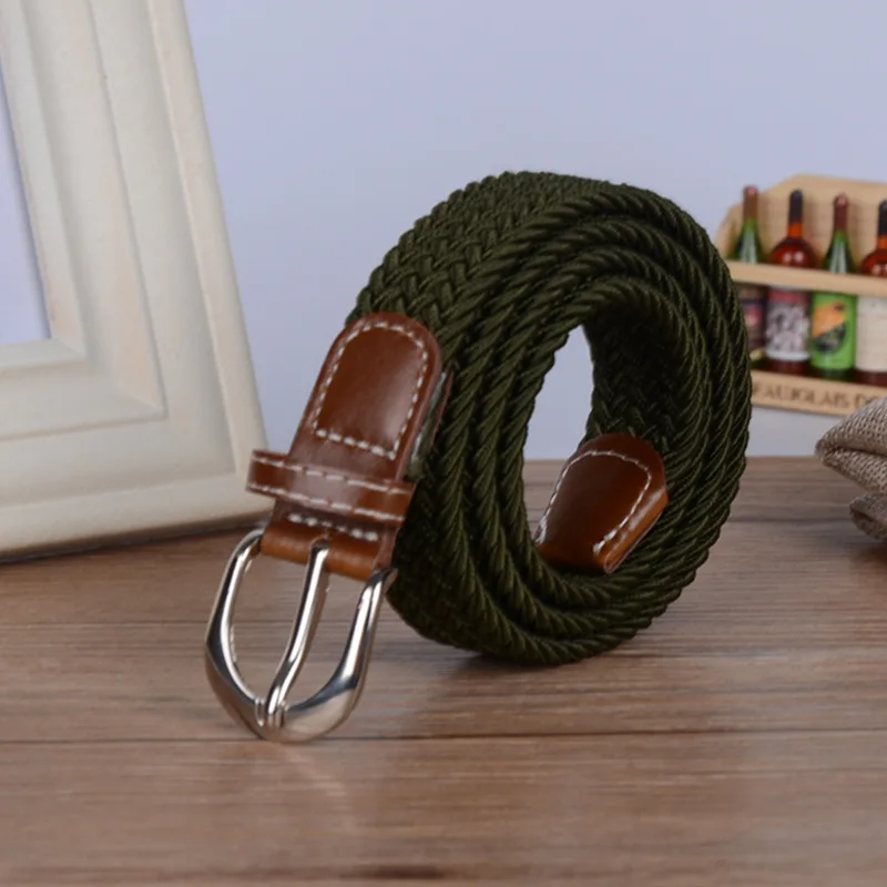 

2018 elastic belt knitted canvas decoration female pin buckle women and man 80-100cm waist support Tactical Hunting Accessories