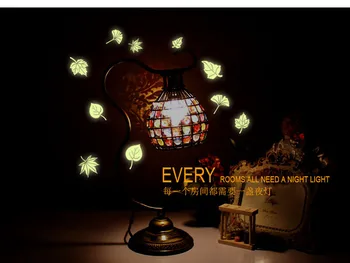 

Y0035 Night Glow Leaf Leaves Fluorescent Luminous Wall Stickers kids Room Home Decoration