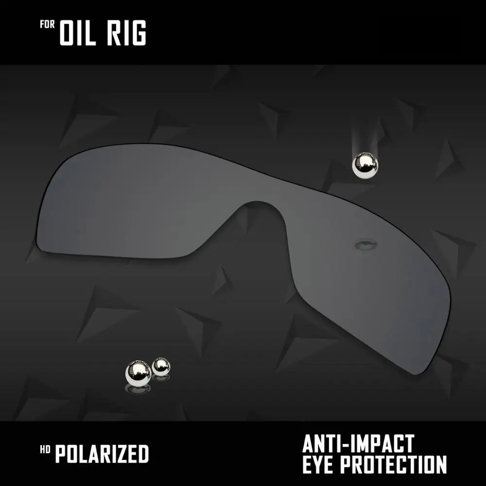 OOWLIT линзы для замены солнцезащитных очков Оукли Oil Rig Поляризованные-разноцветные - Цвет линз: Black