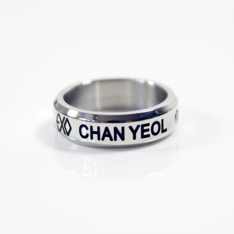 

EXO-K XOXO CHANYEOL K-POP Fashion Rings Titanium steel moda anillo anel accesorios Accessories Wholesale JZ31