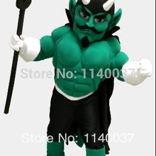 Зеленый дьявол талисмана обычай Необычные костюмы аниме косплей комплекты Mascotte тема маскарадный карнавальный костюм