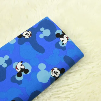 

50*140cm blue Mickey Cotton Sewing Fabric DIY Handmade Material Patchwork Tissue Tilda Doll