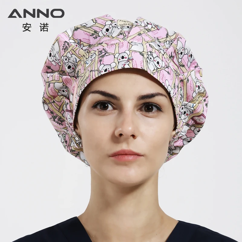 ANNO Disposable Long Hair Hospital Women Cap Medical Scrubs Cap Surgery