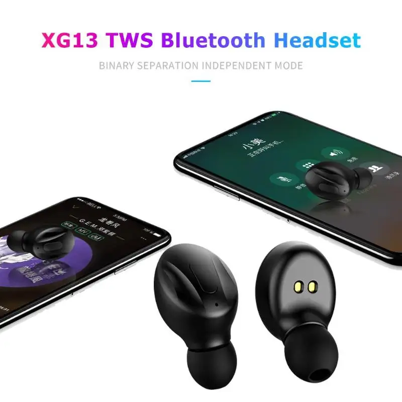 XG13 BT5335 Bluetooth 5,0 стерео наушники TWS гарнитура беспроводной Спорт Наушники Рог спецификация 8 Li медное кольцо