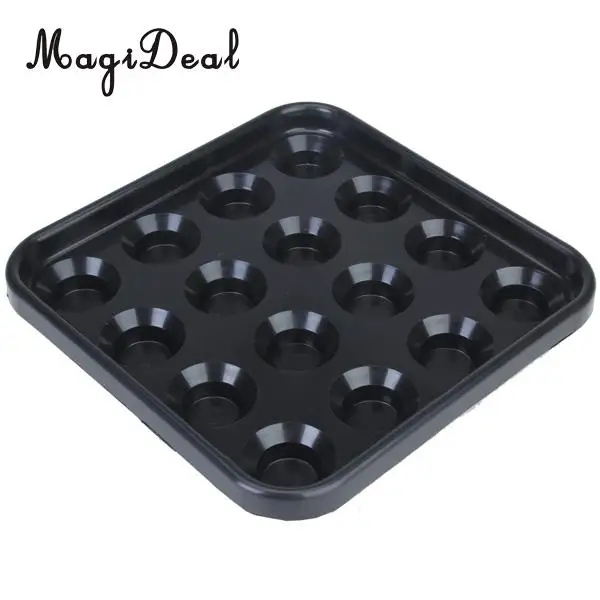 MagiDeal Professional Plastic Pool Billiard Ball Tray Holds 16 Balls - Black for Funny Indoor Table Game Sport Acee Friend Gifts