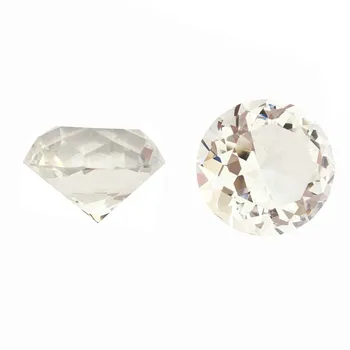 

50mm 6pcs Clear Crystals Diamond Paperweight Glass Fengshui Grafts Home Ornaments Wedding Decor Party Souvenir Gifts
