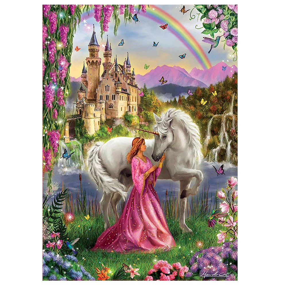 

DIY diamond painting Unicorn beauty animal full diamond embroidery girl unicorn diamond mosaic animal Unicorn wall decor