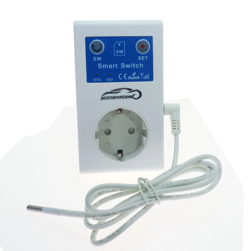16A EU GSM Socket Remote Control Switch SMS APP Power Temperature Sensor Smart Home Relay Controller Garage Door Gate Opener