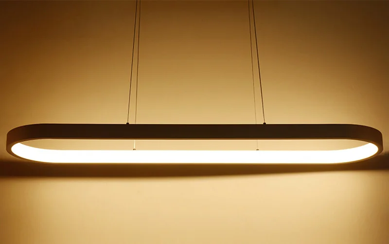Modern Minimalism Oval Ring LED Pendant Lights Aluminum Acrylic Suspension Hanging Lamps For Dining Room Restaurant Office (14)