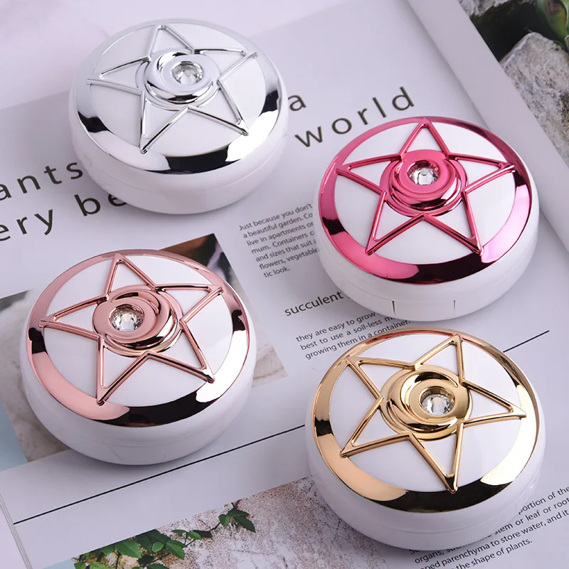 

Cartoon Anime Gift Lovely Sailor moon Contact Lens Case Girl Double Box Angel Wing Stars Portable mini storage box