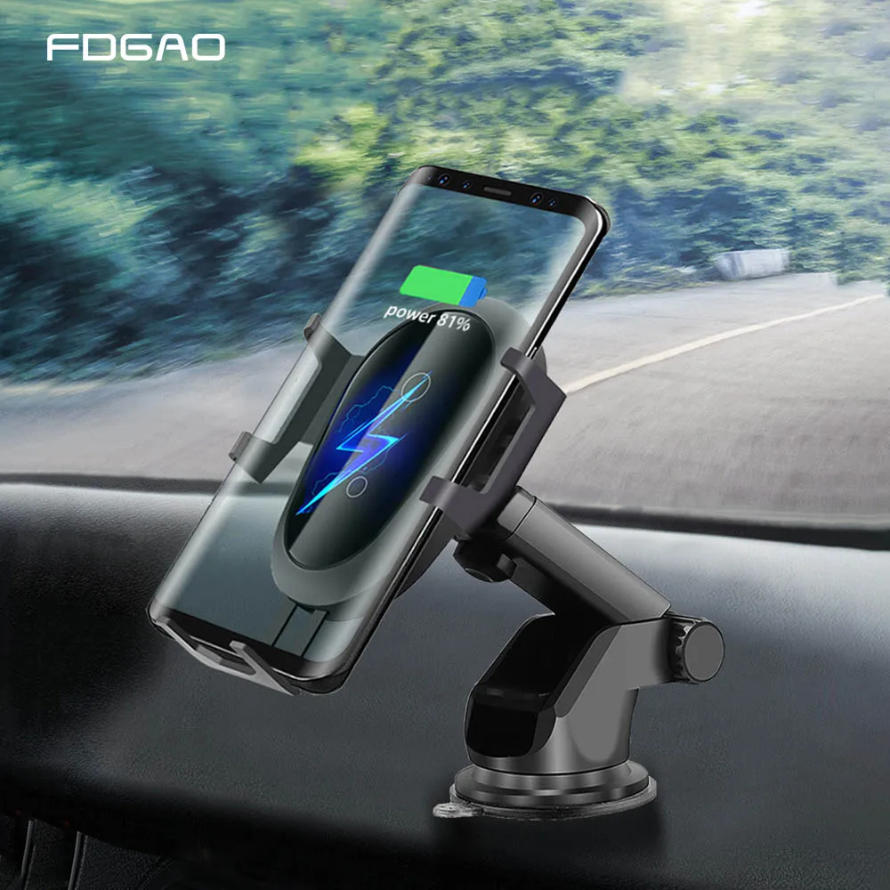 

FDGAO Gravity Car Wireless Charger For iPhone X 8 Plus XR XS Max Qi 10W Fast Wireless Car Charging Stand For Samsung S10 S9 S8