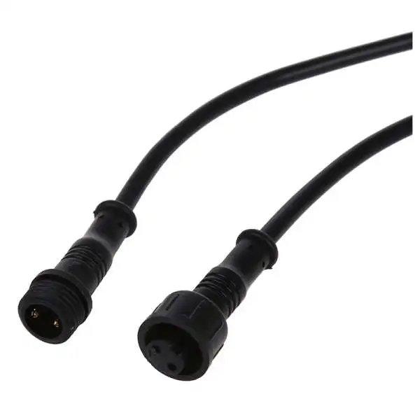 IMC Wholesale 5 X Male Female Plug 2 Pin LED Waterproof Connector Cable Black 220Vin Connectors