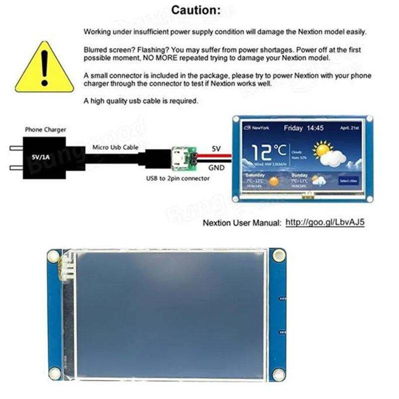 3,5 ''UART HMI умный ЖК-дисплей модуль экран английская версия NX4832T035 для Arduino TFT Raspberry Pi lcd модули