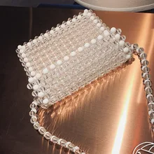 Роскошные сумки из прозрачных бусин для женщин сумочка женская сумка для телефона элегантные прозрачные акриловые бусины сумки на плечо