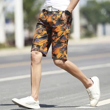 Летние камуфляжные пляжные шорты мужские шорты Карго дышащие повседневные шорты большого размера