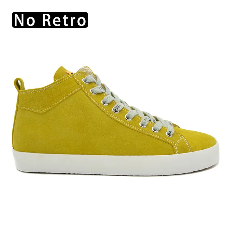 CANGMA/дизайнерская Классическая Повседневная обувь; удобные мужские кроссовки серого цвета из коровьей замши и натуральной кожи; Мужская обувь для отдыха; Мужская обувь;#39s - Цвет: yellow shoes
