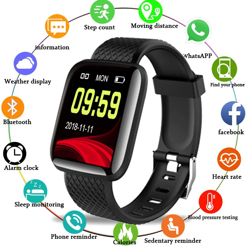 

New Bluetooth Sport Smart Watch Fitness Tracker Heart Rate Blood Pressure Monitor Smart Band Waterproof Men Women Smart Bracelet