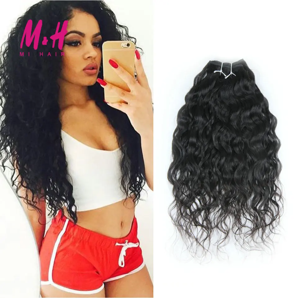 

Indian Water Wave Virgin Hair 4 Bundles 8A Indian Curly Virgin Hair Indian Human Hair Weave Curly Indian Virgin Hair Water Wave
