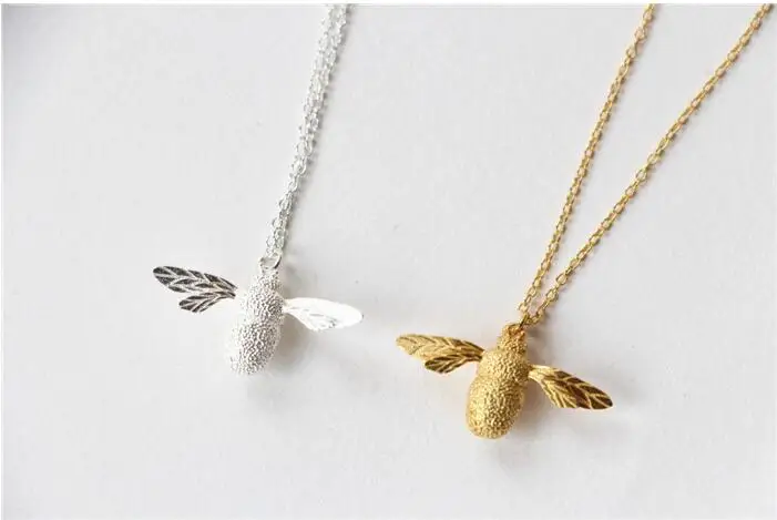 Личность высокое качество 925 пробы серебряные корейские ювелирные изделия милый маленький Пчелка женский кулон ожерелье H251
