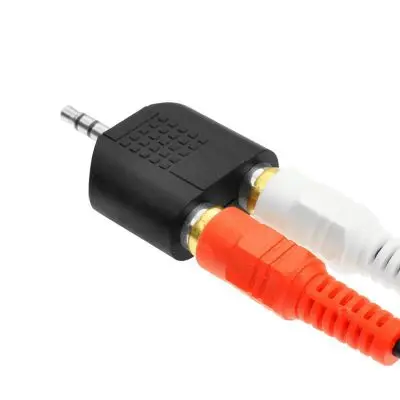 Переходник со штекера 3 5 мм на штекер 2 RCA розетка адаптер M/F Y разветвитель