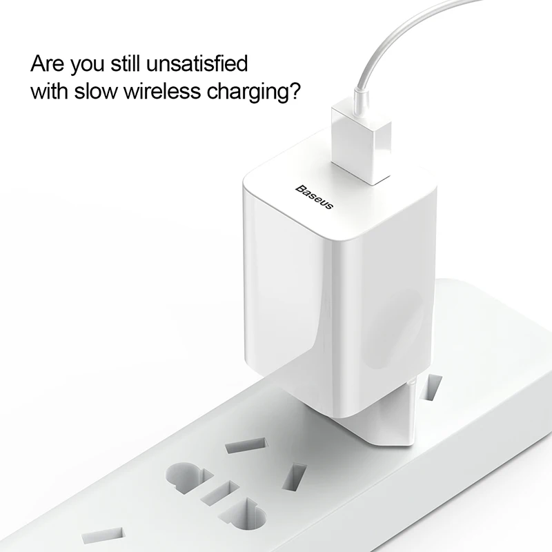 Baseus سريعة تهمة 3.0 شاحن يو اس بي السفر الهاتف المحمول شاحن آيفون Xiaomi سامسونج USB الاتحاد الأوروبي التوصيل جدار مهايئ شاحن
