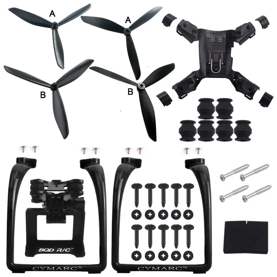 

RC Drone HUBSAN H501S H501C H501A Quadcopter Gimble Mount Upgrade Parts With Blades For Gopro J7000 SJ8000 Spare Accessories