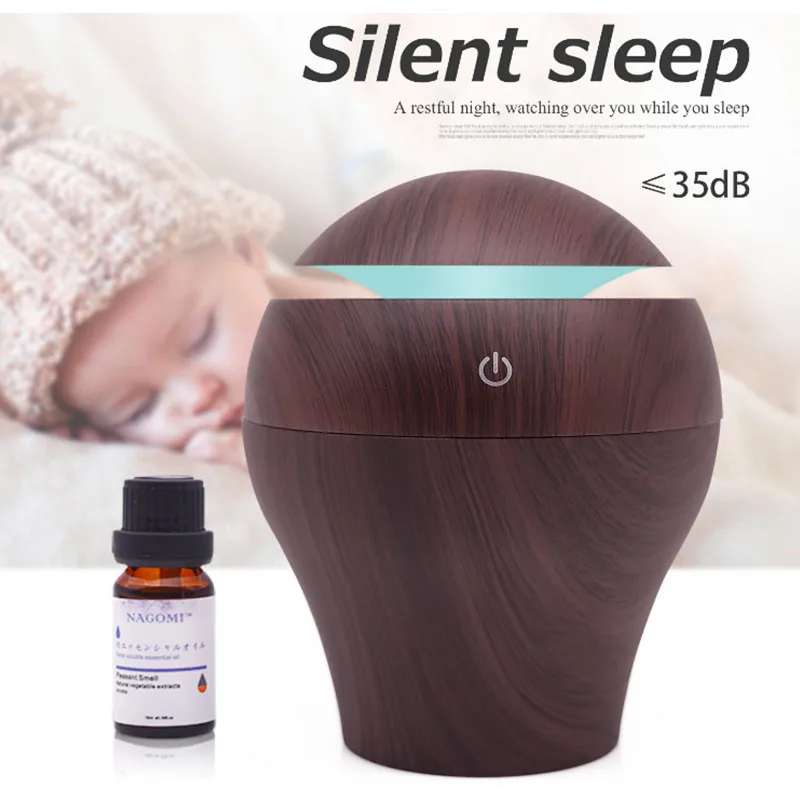 

300ml USB Electric Aroma Air Diffuser 11 Color Wood Ultrasonic Humidifier Essential Oil Aromatherapy Cool Mist Maker For Home