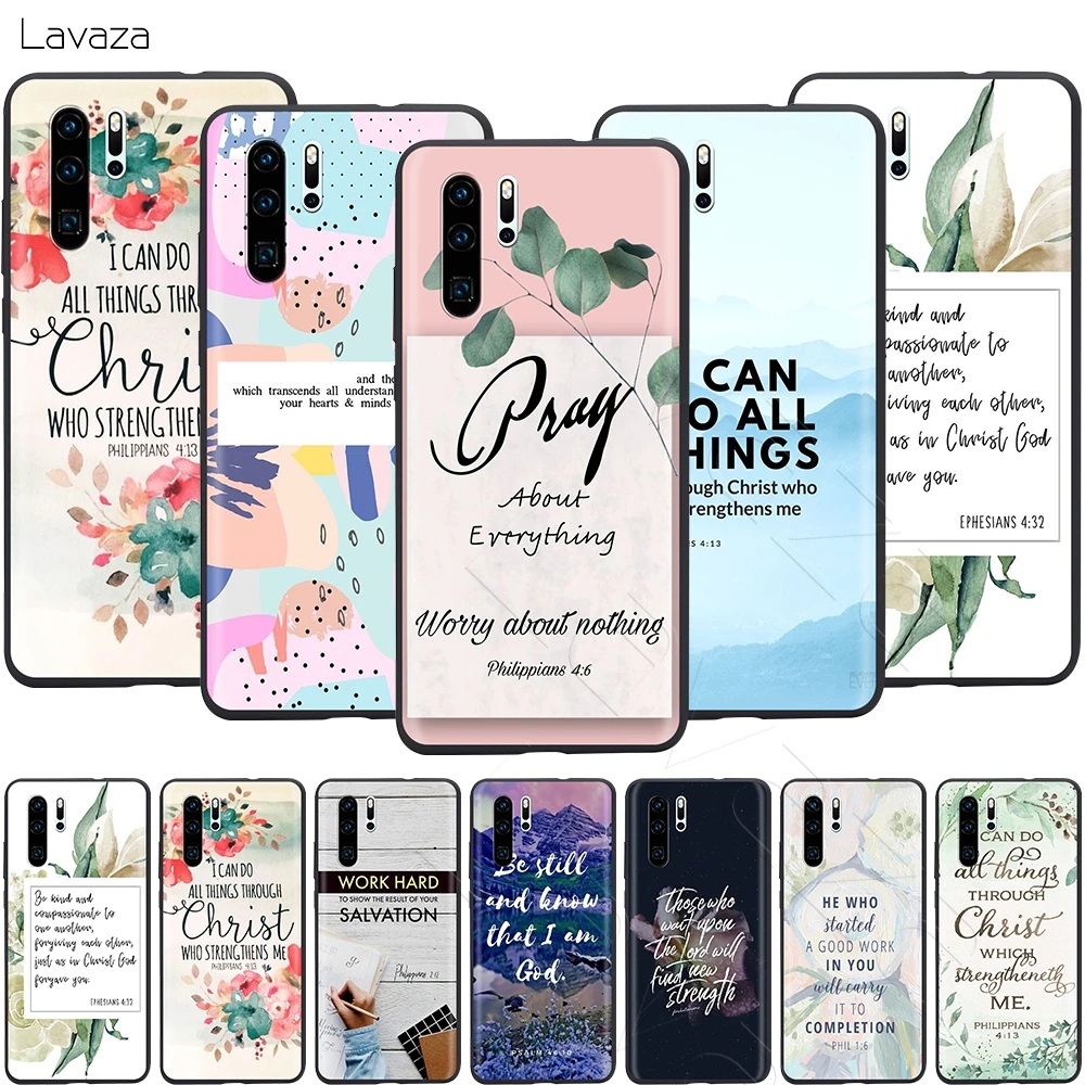 Lavaza Bible Verse Philippians Jesus Christ Christian Case for Huawei Mate Y7 Y9 P8 P9 P10 P20 P30 Lite Pro P Smart Mini 2019 |