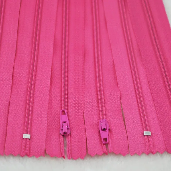 20pcs Fushia Color Nylon Coil Zippers Tailor Sewing Tools Craft 9 Inch
