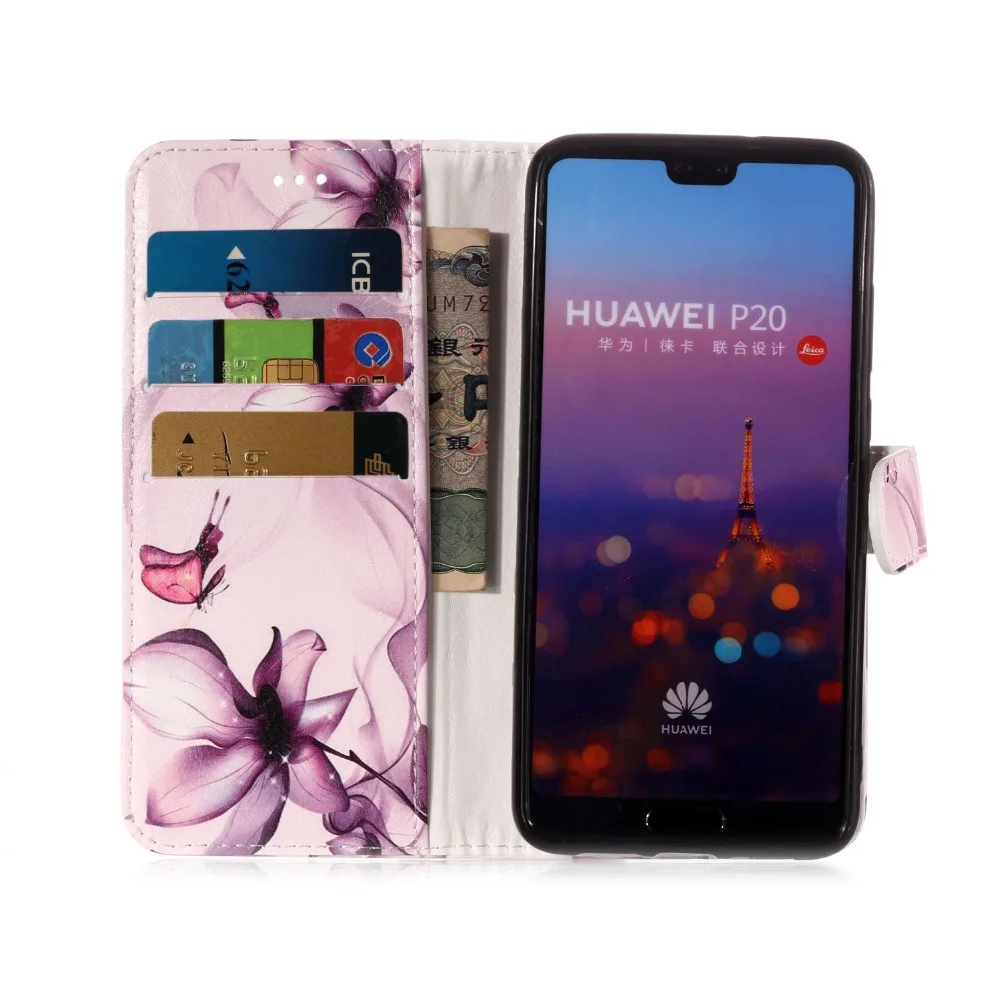 cheap For Huawei P20 Pro Case Retro PU Leather Wallet Flip Cover Bookcase Funda For Huawei P20 Lite Honor 7 Phone Cases For Huawei P20