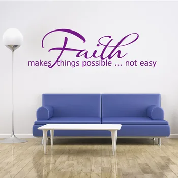 

Christian faith makes things possible vinyl wall stickers wall applique wall art wallpaper home decor house decoration DW0014