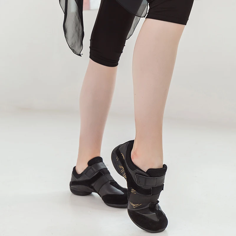 Санша Танцевальные Кроссовки низкий каблук высокий спилок подошва гладкий дизайн стиль Dancwear S179LPI