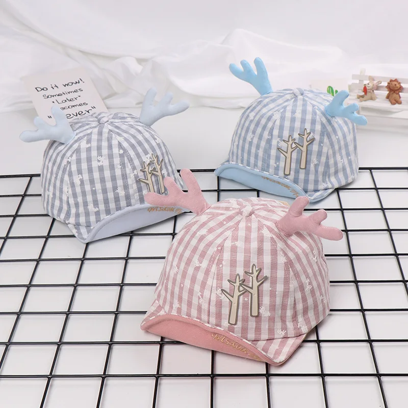 

2019 new sapling antler soft brim hat Korean version of the duck spring sun for boys and girls
