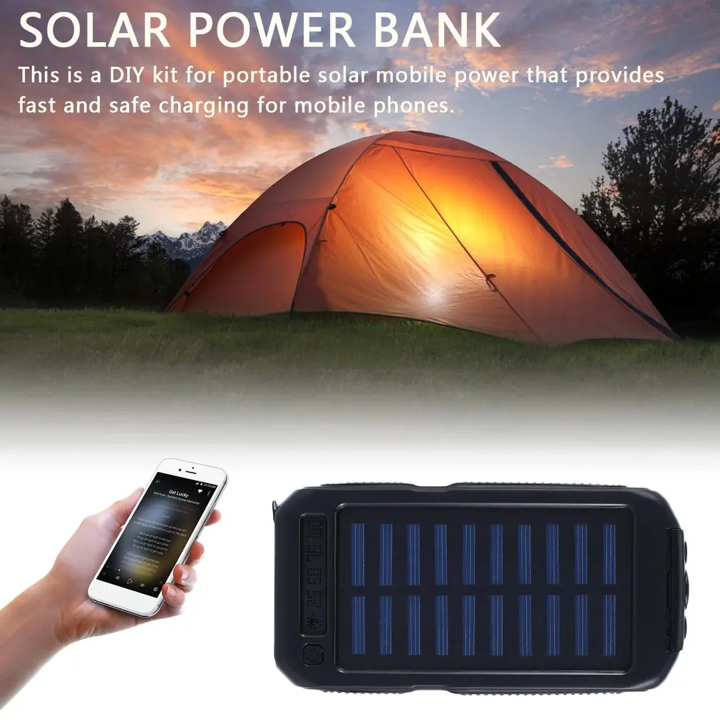 Солнечное зарядное устройство панели солнечных батарей Мобильный банк силы для телефона автомобиля ноутбука Зарядное устройство