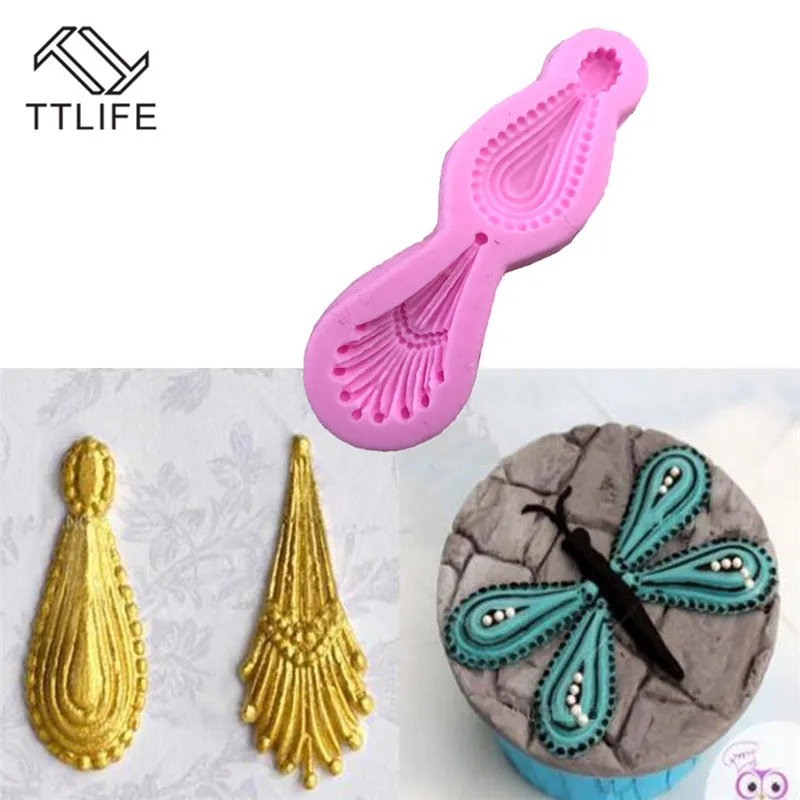

TTLIFE European Style Butterfly Border Silicone Mold Fondant Cake Decorating DIY Tools Chocolate Gumpaste Kitchen Baking Moulds