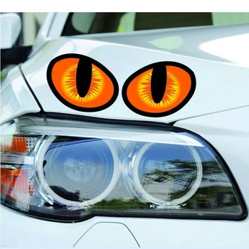 

Cool 3D Cat Eyes Car Stickers Waterproof Peeking Monster Auto Accessories Whole Body Cover for All Cars 10 Pair