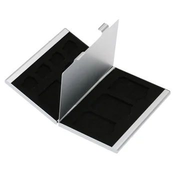 

12 in 1 Aluminum Storage Box Bag Memory Card Case Holder Wallet Large Capacity
