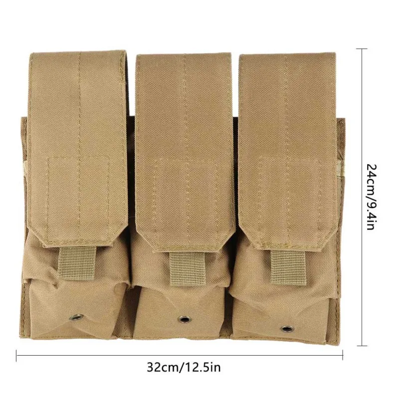 

New Outdoor Hunting Molle Tactical Triple Magazine Pistol Handgun Shooting Vest Tool Dump Drop Bag Pouch 9282 New