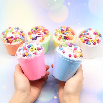 

150ml Colour Slime Fluffy Foam Clay Light Supplies DIY Softt Cotton Charms Fruit Craft Antistress Kids Gift Toys for Children
