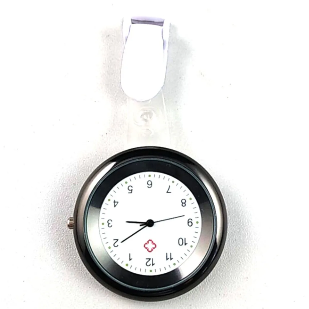 8 Candy Color Fashion Women Silicone Nurse Watch Round Dial Doctor Medical Quartz Pocket Fob Watches Brooch Pendant
