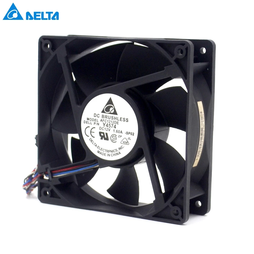Delta AFC1212DE 12038 12 см 120 мм DC В 1.6A ШИМ шариковый вентилятор термостат инвертор Сервер